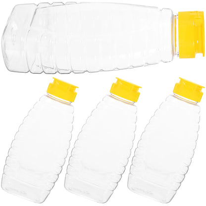 Honig-Quetschspender aus Kunststoff, Saucenbehälter, Essigbehälter, Glas, Gewürzöl, klares Dressing, Salatglas