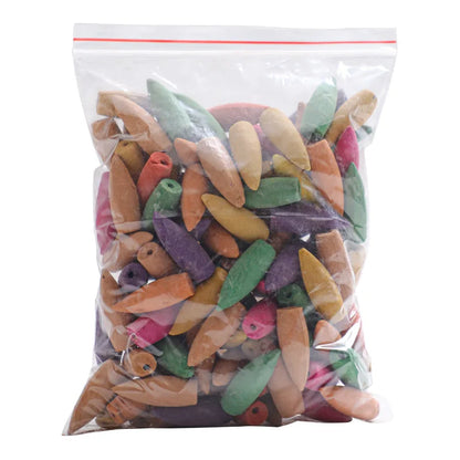 20/100 große und kleine Räucherperlen, gemischte Packung aus natürlichem Sandelholz für den Innenbereich, Klippen- und Zypressen-Wermut, dauerhafte Badedesodorierung, mit Räuchergefäß