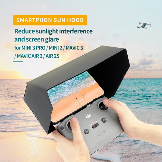 DJI Air 2S/Air 2/Mini 2 Fernbedienung Smartphone Bildschirm Sonnenblende – Passend für DJI Mavic 3/Mini 3 4 Pro, Lichtbarriere Zubehör