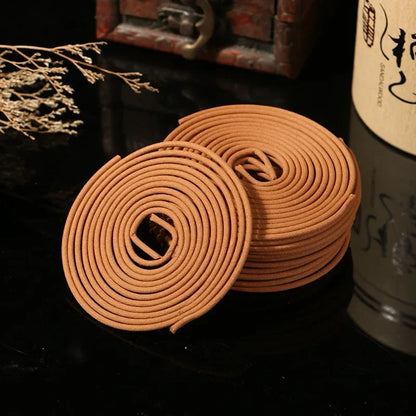 Natürliche Handgemachte Sandelholz Räucherstäbchen Coils – Aromatherapie für Küche, WC, Schlafzimmer, Badezimmer, Antiseptisch, Erfrischend, 120 Platten/Box