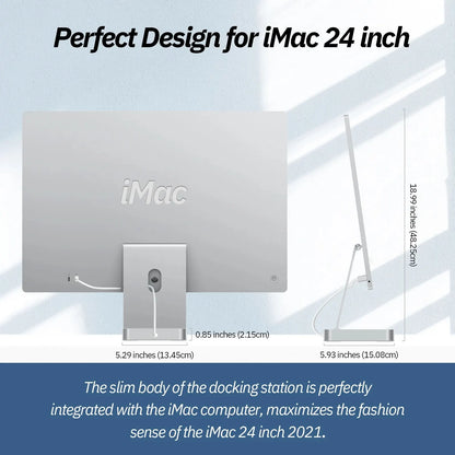 Minisopuru USB C Hub für iMac 24 Zoll 2021/2023 Kompatibel M.2 NVMe SSD USB C 10Gbps iMac Zubehör für iMac M1 M3 iMac Hub
