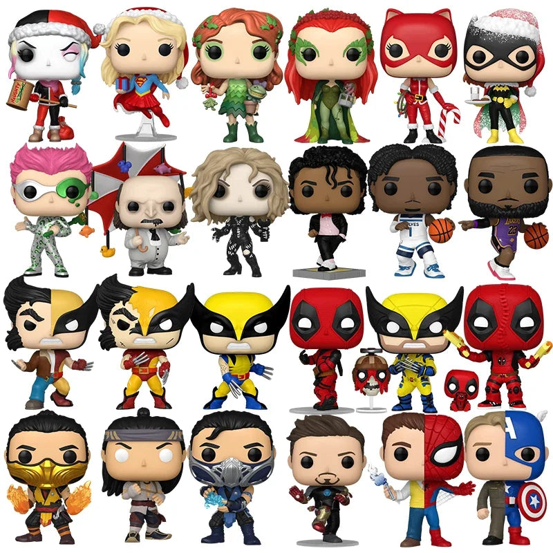 Echtes Lager Funko Pop – Michael Jackson, Deadpool, Wolverine, Dragon Ball, Mortal Kombat, Marvel, DC, Mobilhandmodell und Anime-Figuren