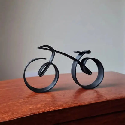 Minimalistische Fahrrad-Skulptur, Stilvolle Kunst im Drahtrahmen-Stil, Fahrradstatue, Tischdekoration für Heim und Büro, Kreatives Kunsthandwerk, Geschenk