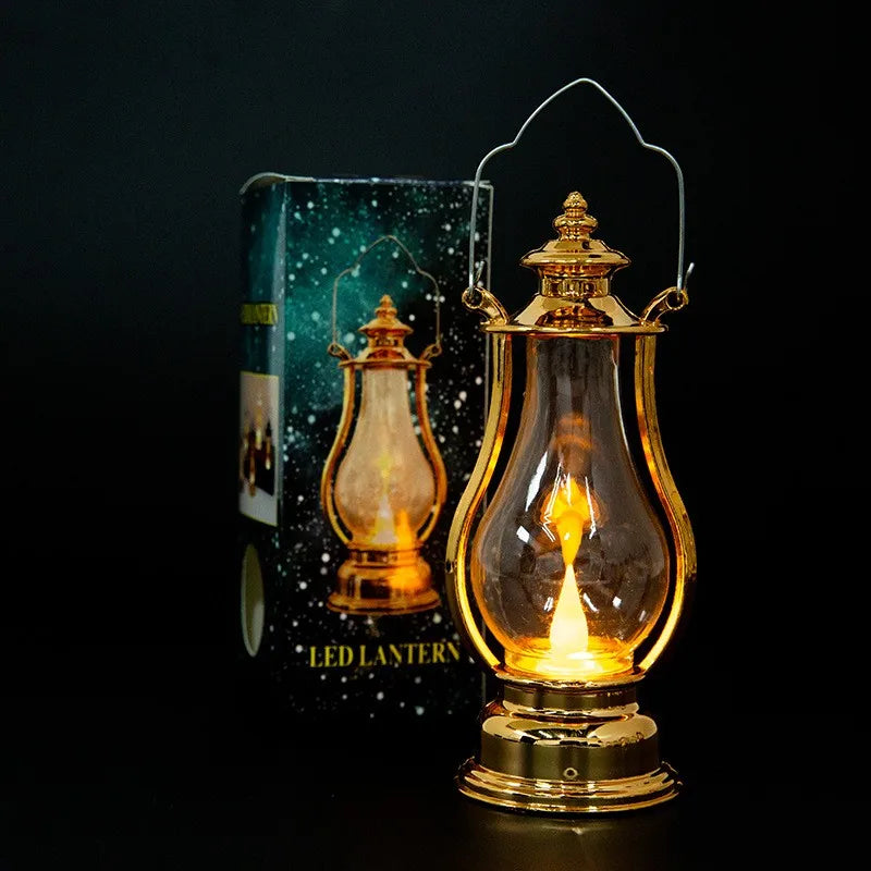 Led Retro Kleine Öl Lampe Mehrfarbige Innen Dekorative Schreibtisch Lampe Tragbare Wind Kerze Lampen Dekoration Kerosin Lichter 2024