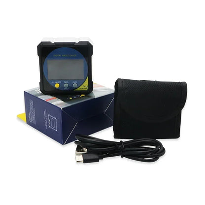 SHAHE 2-seitiger Laser Digital Elektronischer Nivellier- und Winkelmesser Aluminiumrahmen mit 4-seitigem Magnet-Akku