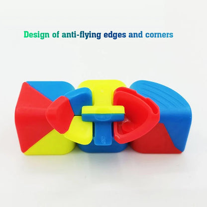 3x3x3 Trihedron Magic Cube – Gebogene Oberfläche, Professionelles Speed-Puzzle, Drehbares Gehirnspielzeug, Antistress, Lernspielzeug, Geschenk für Kinder