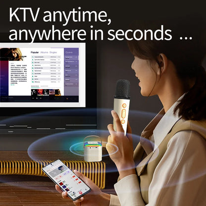 Basix Mini Bluetooth Lautsprecher Mikrofon Sound Lautsprecher Set für Home Outdoor Entertainment KTV Geschenk für Kinder Familienunterhaltung