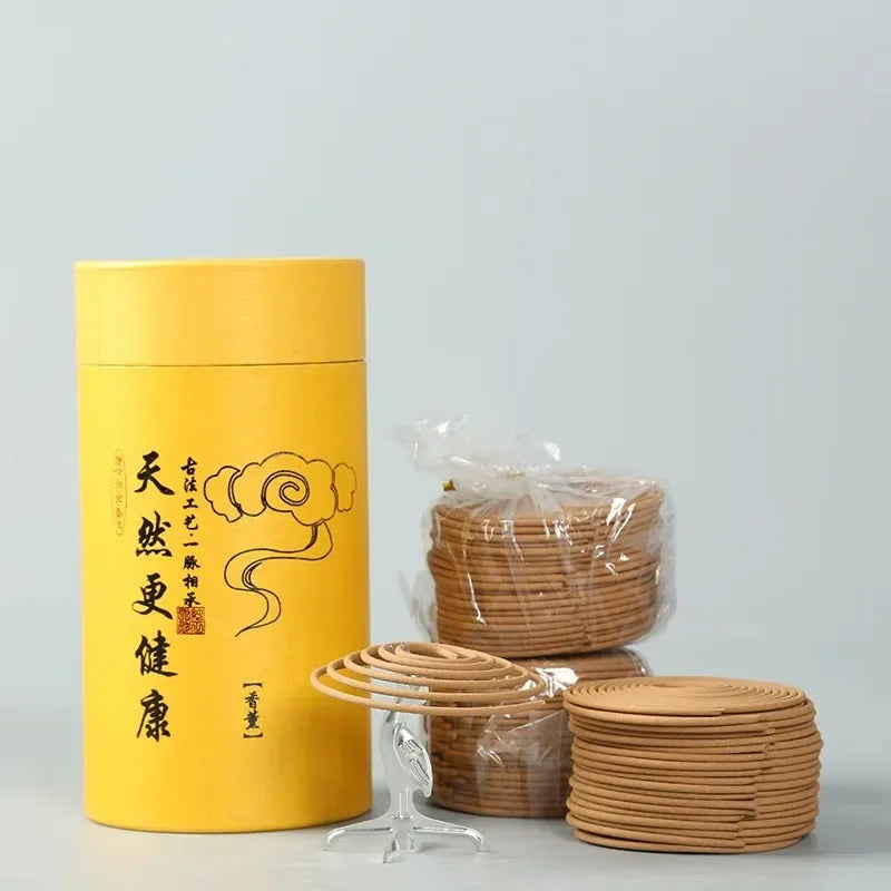 Natürliche Handgemachte Sandelholz Räucherstäbchen Coils – Aromatherapie für Küche, WC, Schlafzimmer, Badezimmer, Antiseptisch, Erfrischend, 120 Platten/Box