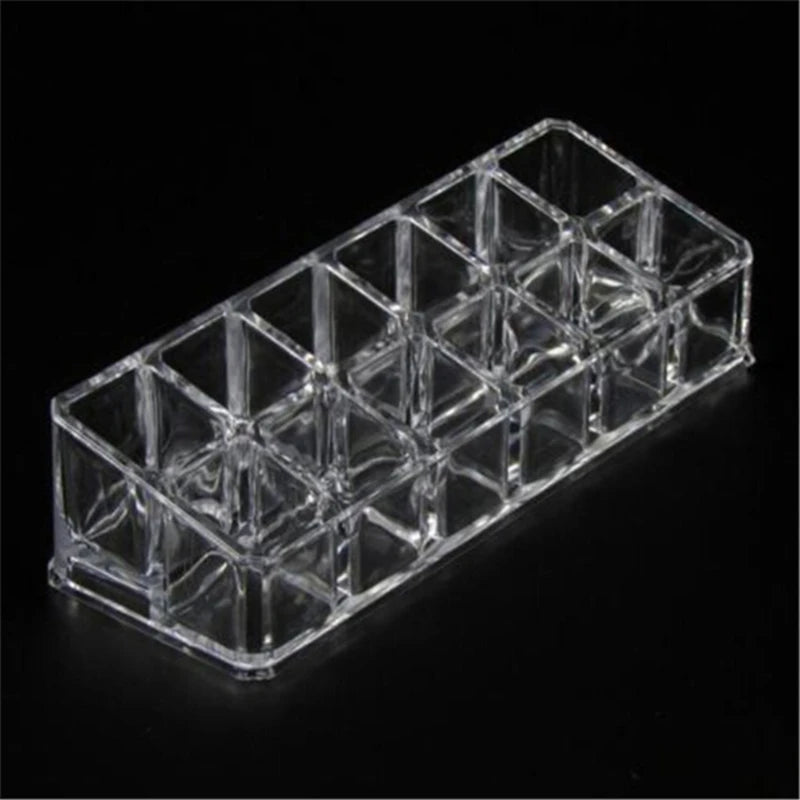 40/24/12 Gitter Trapez Trapez Kunststoff Transparent Make-up Display Rack Lippenstift Stand Rack Kosmetik Organizer Halter Box