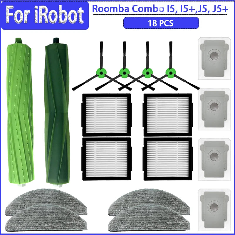 Hauptpinsel Hepa Filter Mop -Stoffpolster für Irobot Roomba Combo i5 / i5+ / J5 / J5+ Roboter Vakuumreiniger Teile Zubehör Kit Kit