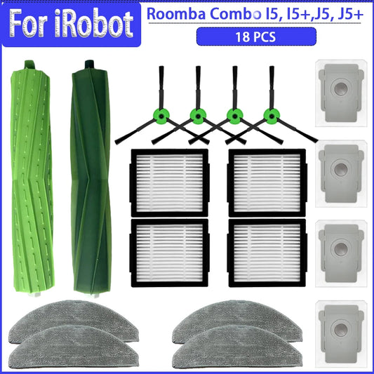 Hauptpinsel Hepa Filter Mop -Stoffpolster für Irobot Roomba Combo i5 / i5+ / J5 / J5+ Roboter Vakuumreiniger Teile Zubehör Kit Kit