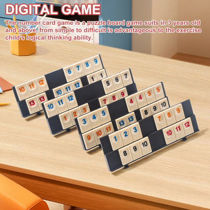 Klassische Familie Brettspiele Mini Rommé Fliese mit Regalen Spaß Mathe Puzzle Spiel Set Reiseversion in Geschenktüte