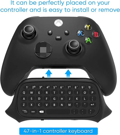 Drahtloses Chatpad Bluetooth Gaming Tastatur Controller Tastatur Eingebauter Lautsprecher, 3,5-mm-Audiobuchse für Xbox Series X / S / One / One S