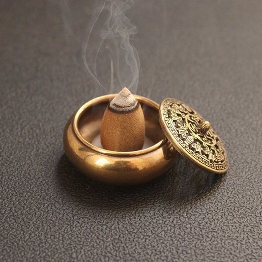 Retro Räucherstäbchen Brenner Zwölf Sternzeichen Brenner Messing Räucherstäbchen Halter mit Abdeckung Sandelholz Cense Buddhismus Wohnkultur