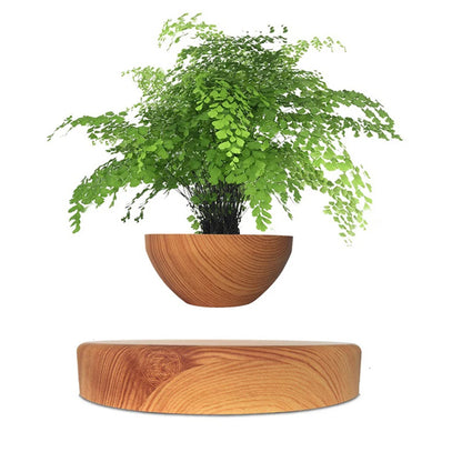 Schwebender Luft-Bonsai-Topf, rotierende Pflanzengefäße, magnetische Levitation, schwebender Blumentopf für Zierpflanzen, Schreibtischdekoration