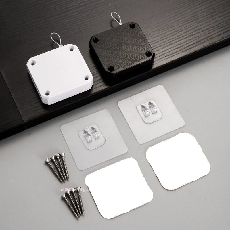 Dual-Use-Haushalts-Türschließer ohne Lochung, Zugseil, Schiebetür, Schlafzimmertür, automatische Rückkehr, einfache Stummschaltung, Türschließer