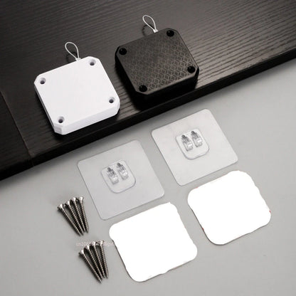 Dual-Use-Haushalts-Türschließer ohne Lochung, Zugseil, Schiebetür, Schlafzimmertür, automatische Rückkehr, einfache Stummschaltung, Türschließer