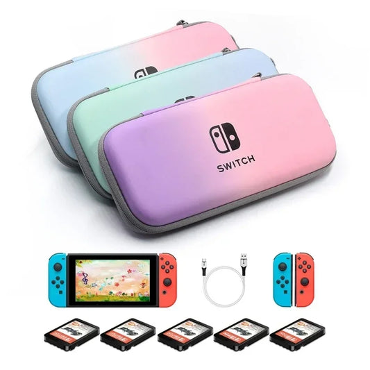 Gradient Color Design Schutzhülle für Nintendo Switch Aufbewahrungstasche Tragbare Reisehandtasche Spielzubehör