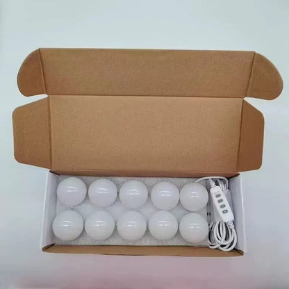 LED-Lichtpaste, Spiegel, Make-up-Glühbirnen, Make-up-Spiegel, Waschtisch, LED-Lampe, LED-Lampe, USB-Kosmetiktisch, 10 Stück