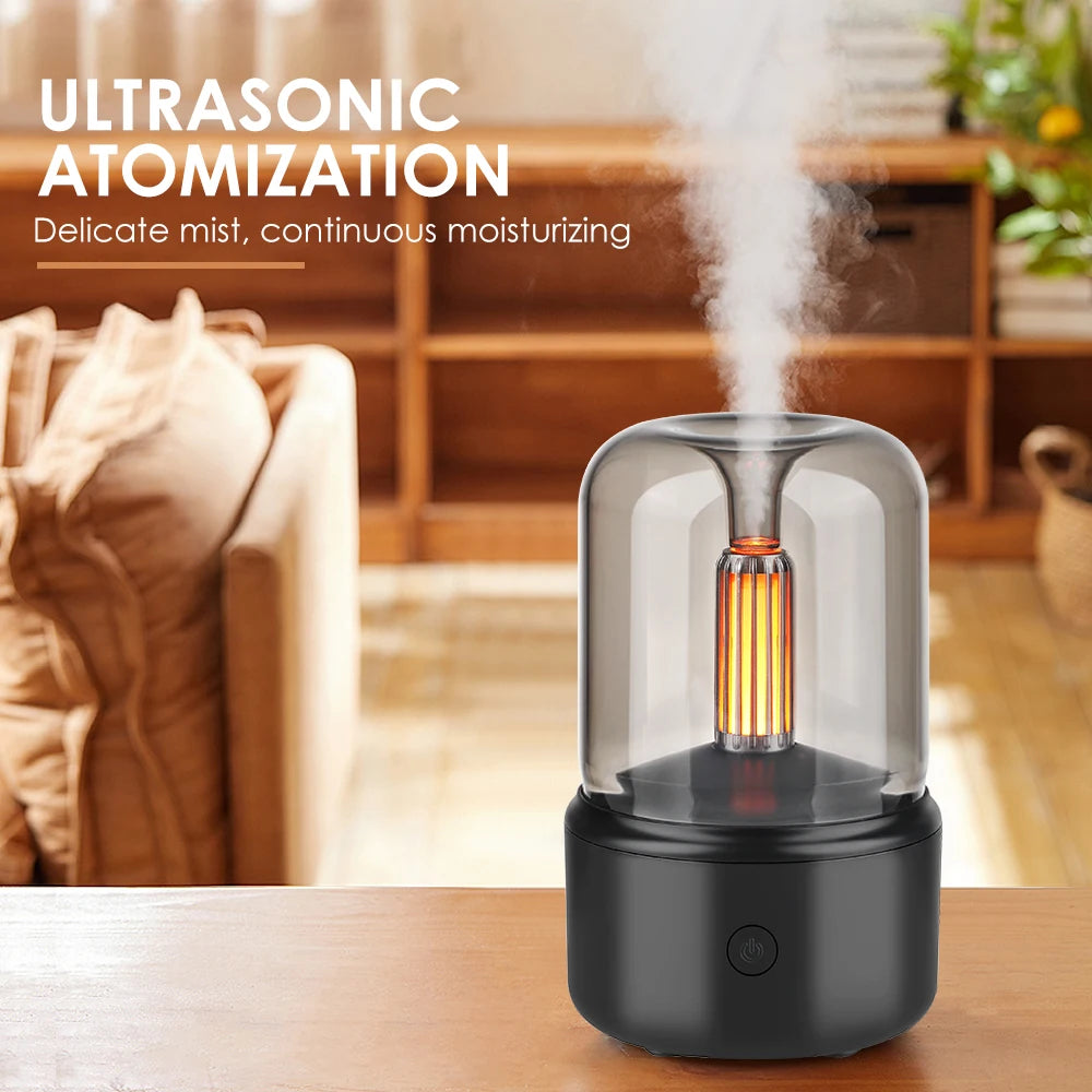 Volcanic-Flamme-Aroma-Diffusor-Lampe-für-ätherische-Öle-130ml-USB-tragbarer-Luftbefeuchter-mit-Farb-Nachtlicht-Nebelmacher-Nebelmaschine-LED