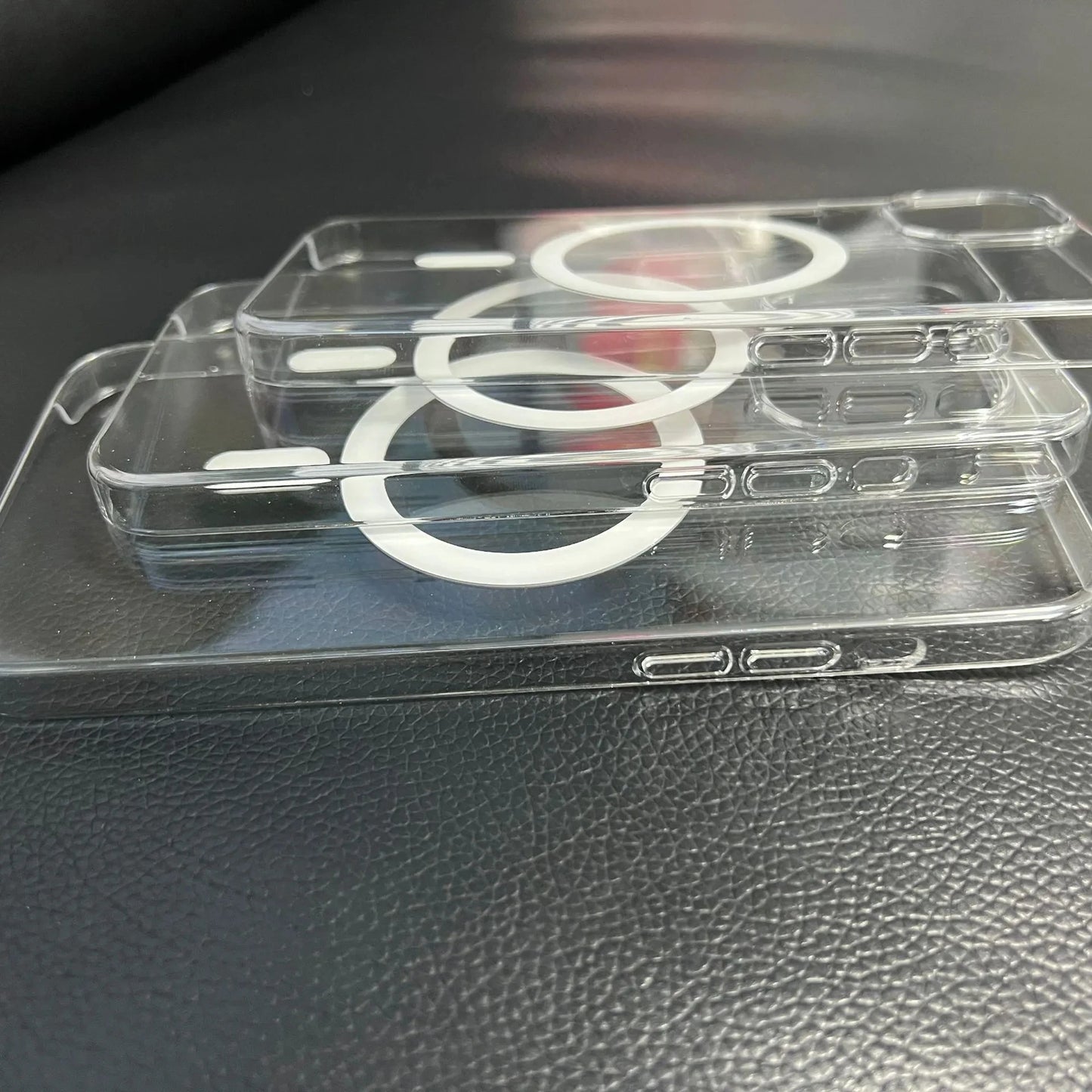 Für iPhone 14 13 12 15 Pro Max MINI PLUS Original Clear Hard PC Magnetische Animation POP-UP Für Magsafing Wireless Lade Abdeckung