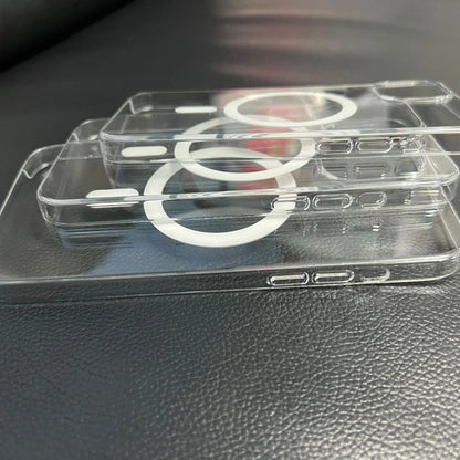 Für iPhone 14 13 12 15 Pro Max MINI PLUS Original Clear Hard PC Magnetische Animation POP-UP Für Magsafing Wireless Lade Abdeckung