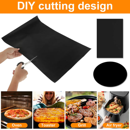 8/4Pcs Oven Protector Pad Grill Anti-Leak Mat DIY Cuttable Oven Pad Küche Mikrowellenherd Grill Schutzpad Heißluftfritteuse Liner