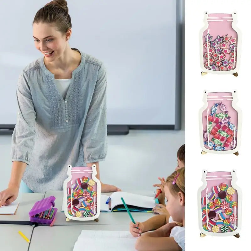 Klassenzimmer Glas Belohnung Süßigkeiten Klassenzimmer Management Glas Lehrer Belohnung 30pcs Süßigkeiten Anreiz Glas Zuhause Schlafzimmer Dekor