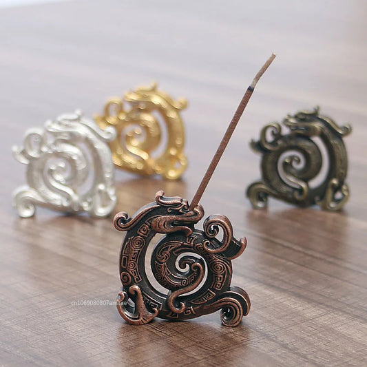 Mini Metall Gold Drache Räucherstäbchen Brenner 1 Stück Kreativer Drache Räucherstäbchen Halter Sandelholz Räuchergefäß Home Office Dekor