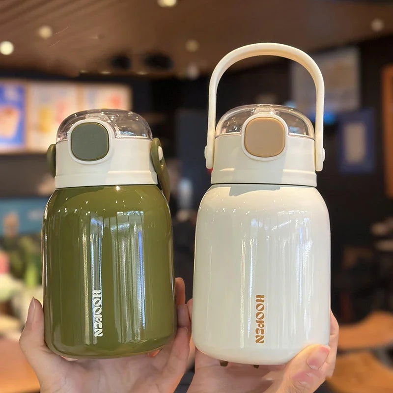 500ml Edelstahl-Thermosflasche Tragbare Thermo-Kaffeetasse Vakuumflasche Isolierte Wasserflasche Halten Sie den kalten Vakuumbecher heiß