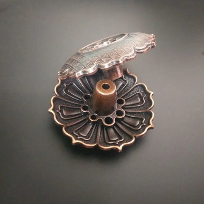 Legierung Lotus Weihrauch Burner Stick Halter Home Buddhismus Linie Weihrauchplatte Sandelholz Spulen Basis Tempel Zartes Wohnkultur