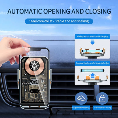 C10 Creative Punk Wireless Charger 15W Handyhalter für Auto für iPhone 14 13 12 11 X Samsung Xiaomi IR Sensing QI Schnellladegerät