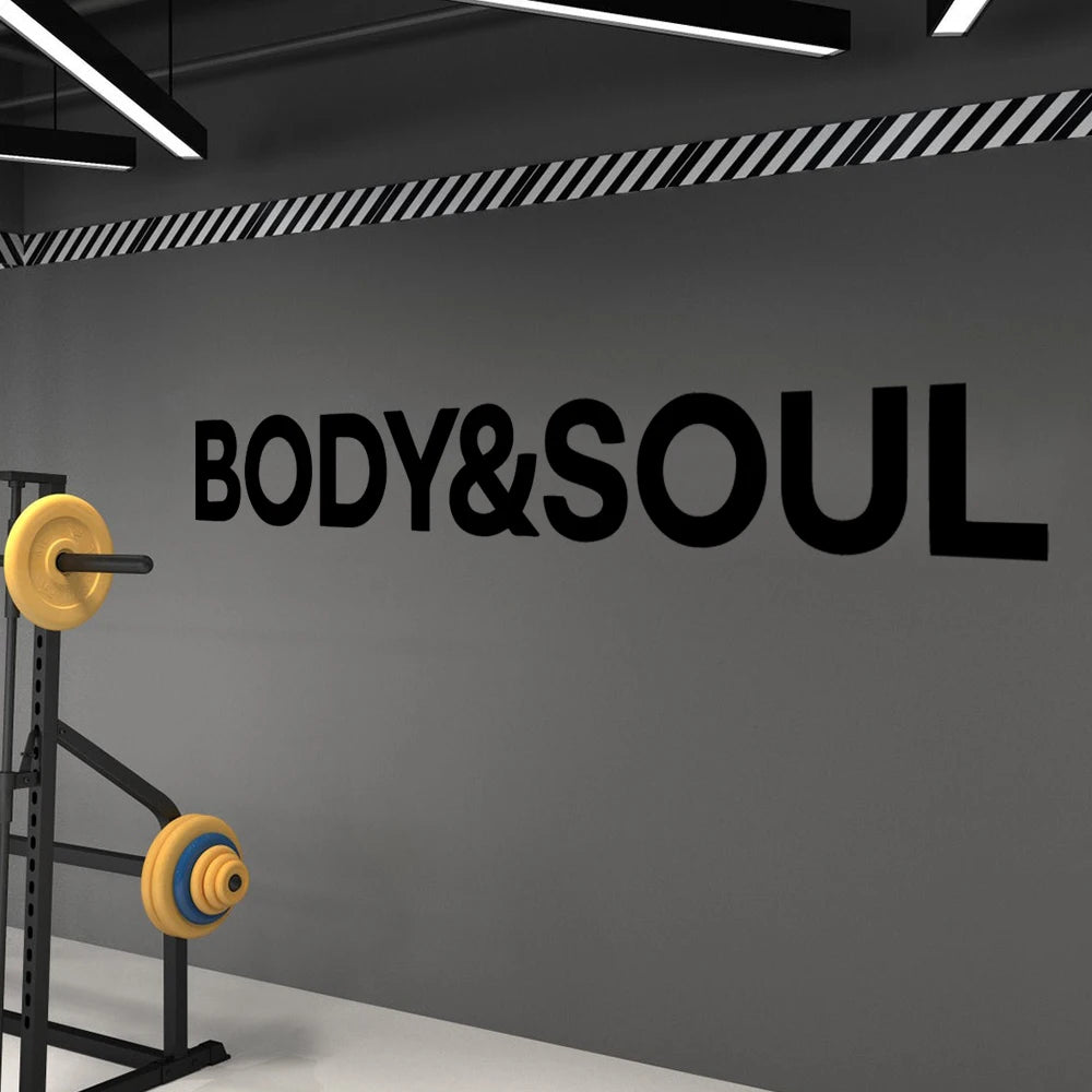 1 stück Fitness Aufkleber Gym Dekoration Diy Vinyl Selbstklebende Kunst Aufkleber für Fitnessräume Dekor Gym Aufkleber Wandtattoo Tapete