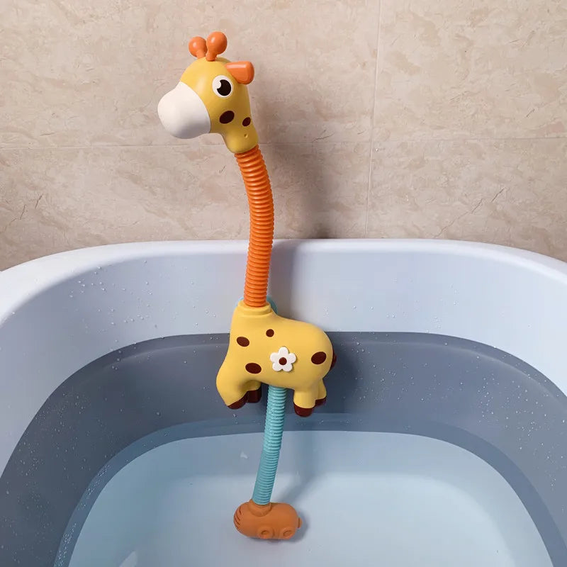 Giraffe Elektrischer Spray Wasserspritzer Sprinkler Baby Badespielzeug Badewanne Dusche Pool Badezimmerspielzeug für Kleinkinder Babys Kleinkinder Geschenke