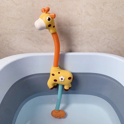 Giraffe Elektrischer Spray Wasserspritzer Sprinkler Baby Badespielzeug Badewanne Dusche Pool Badezimmerspielzeug für Kleinkinder Babys Kleinkinder Geschenke