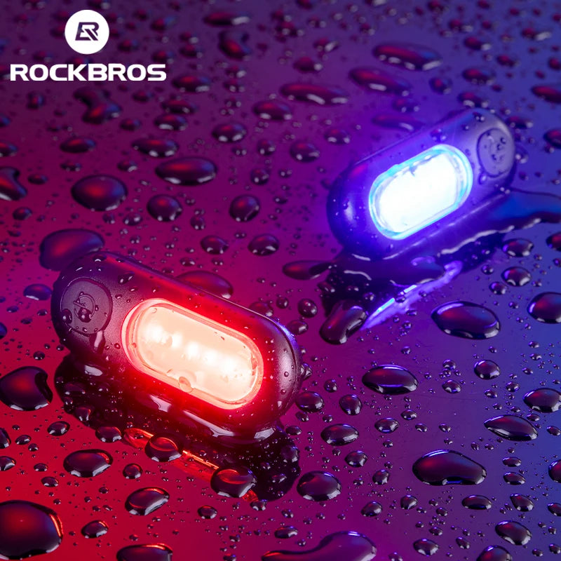 ROCKBROS Fahrrad-Rücklicht, multifunktionale Warnung, Fahrrad-Rücklicht, wasserdicht, wiederaufladbar, Typ C, MTB, Rennrad, Rücklicht