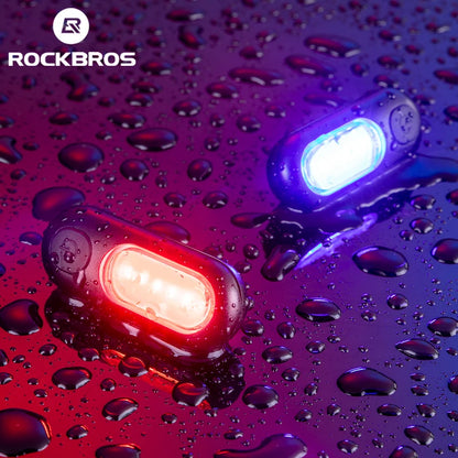 ROCKBROS Fahrrad-Rücklicht, multifunktionale Warnung, Fahrrad-Rücklicht, wasserdicht, wiederaufladbar, Typ C, MTB, Rennrad, Rücklicht