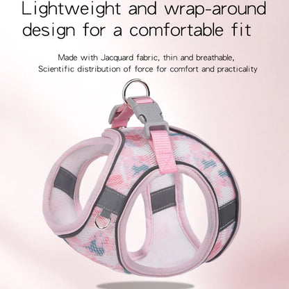 Hundegeschirr-Leine-Set-atmungsaktiver-Haustier-Brustgurt-Welpen-Kätzchen-Reflektorweste-für-kleine-mittelgroße-Hunde-Katzen-Chihuahua-Gehleine