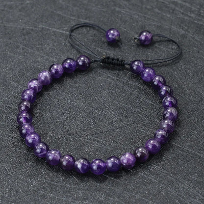 Noter 100% natürliches Amethyst Armband für Frauen Männer Klasse A 6mm 8mm 10mm 12mm Lila Perlen Braclet Valentinstag Geschenk Schmuck