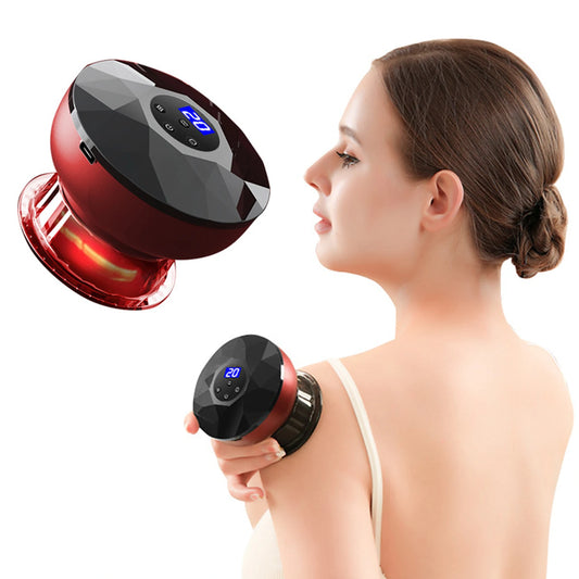 Elektrisches Schröpfset Smart Vacuum Cupping Massager, wiederaufladbar, mit Guasha und heißer Kompresse