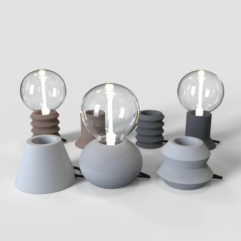 Silikonformzement Betonlampenhalter Schimmel einfache Hausform Schimmel Kiesegelformen für Gipslampenhalter Europäischer Stil