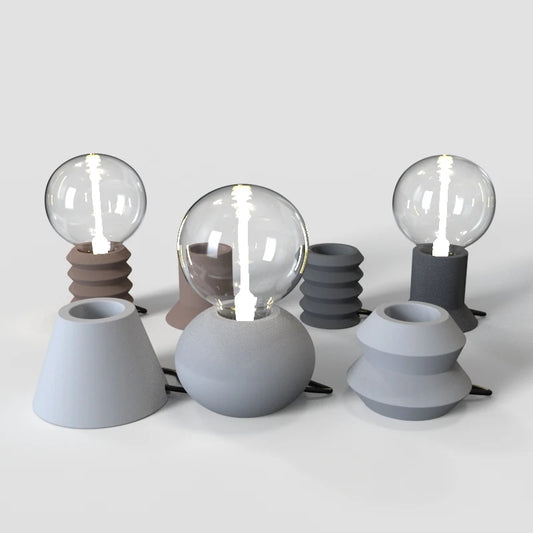 Silikonformzement Betonlampenhalter Schimmel einfache Hausform Schimmel Kiesegelformen für Gipslampenhalter Europäischer Stil