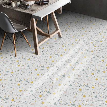 4PCS Peel and Stick Boden Aufkleber Vinylboden Wasserdicht Ölbeständig und rutschfest DIY Schlafzimmer Küche Badezimmer Heimtextilien