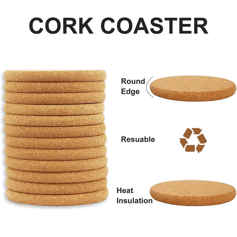 Fashion Cork Coaster 0,8 cm verdickter eingravierter Wikinger -Stil Tee Kaffeetasse Halter für Küchenmatten Tischgeschirr Rundgetränke Untersetzer Untersetzer
