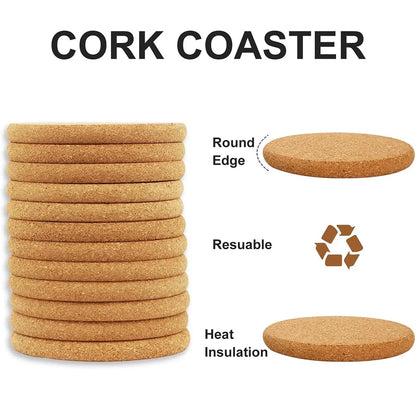 Fashion Cork Coaster 0,8 cm verdickter eingravierter Wikinger -Stil Tee Kaffeetasse Halter für Küchenmatten Tischgeschirr Rundgetränke Untersetzer Untersetzer