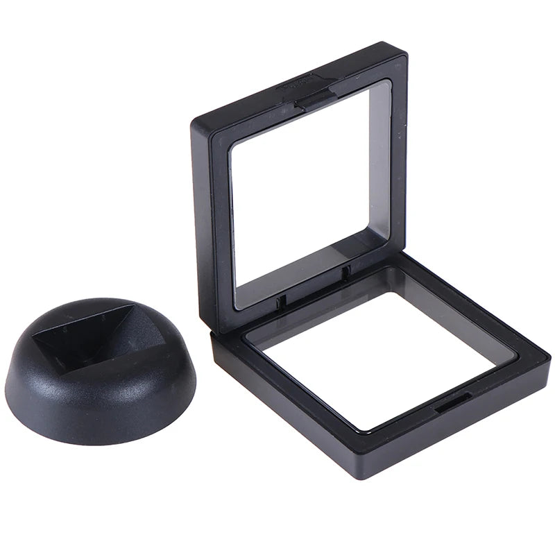 3D Floating Picture Frame Box Jewelry Home Display Stand Ring Pendant Holder Protect Jewellery Präsentation Case