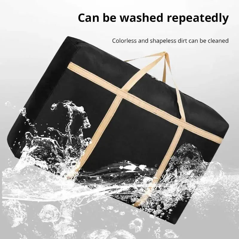 1pc 105L Oxford Cloth Moving Packing Bag Reisegepäcktasche Große Kapazität robuste wasserdichte Kleidung Quilts Gepäckaufbewahrungstasche