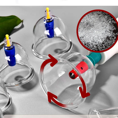 Vakuum-Schröpfset, Saugnäpfe für Akupunkturmassage, chinesische Medizin, Fettverbrennungstherapie, Körpermassage, Schröpfen zur Gewichtsreduktion