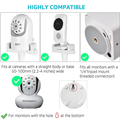 Universeller Babyphone-Halter Flexible Drehhalterung Webcam-Ständerhalterung Lochfreie Kinderbett-Wiegestange