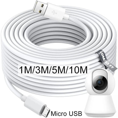 1m-10m Extra Langes Micro USB Schnelllade-Datenkabel – Für Samsung, Xiaomi, Android-Handys, Kameras, Monitore, Powerbanks, Datenkabel